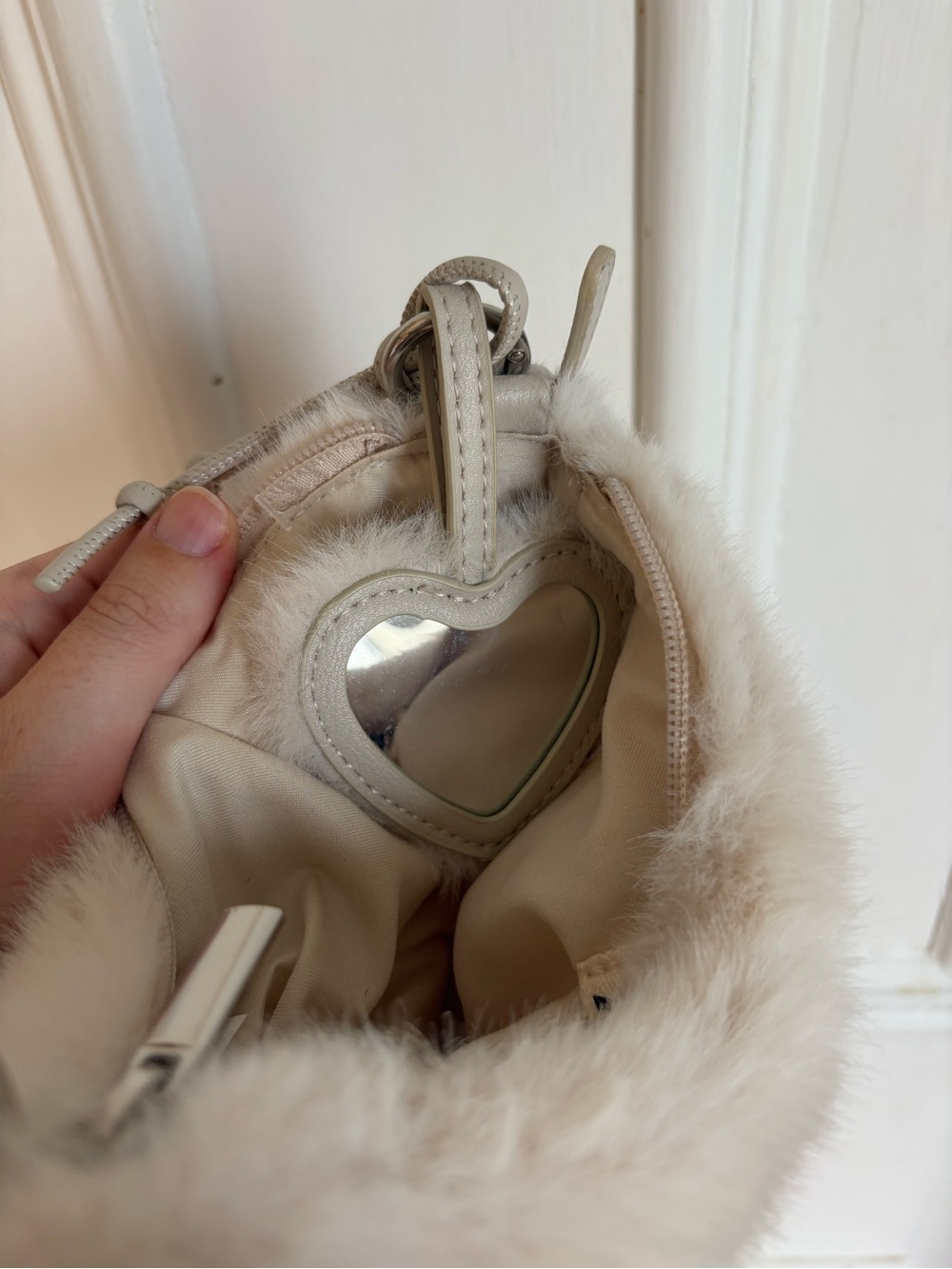 Zara Faux Fur Shoulder Bag with Adjustable Strap - Picture 6 of 8